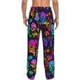 thumbnail image 3 of Magic Mushrooms Skull Men'S Pajama Pants Soft Sleep Lounge Pants Pjs Bottoms With Pockets Large, 3 of 6