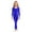 Blue, variant on Big Girls Leotard Solid Long Sleeve Full Jumpsuit Stretchy Tight Romper, Sizes 7-9