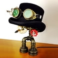thumbnail image 2 of Alto negro Steampunk Sombrero con gafas Disfraz de de Halloween Acceeeory L Yuyangstore sombrero steampunk, 2 of 8