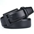 thumbnail image 3 of Beltox Men Black Belt Casual Dress Jeans 1.25” Wide w Black Buckle 34, 3 of 6