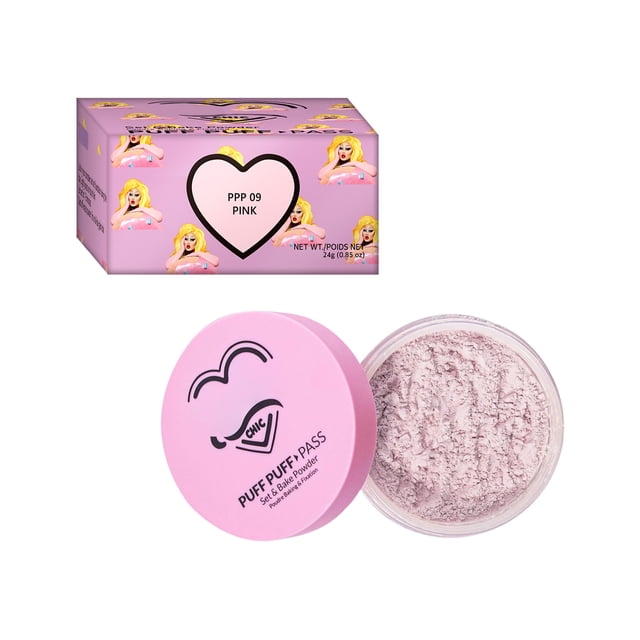 Beauty Puff Puff Pass Set And Bake Powder Loose Face Powder With Extra Setting Powder Puff Soft Natural Face Makeup For Uneven Skin Tone Translucent