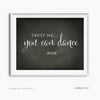 Trust Me, You Can Dance - Wine Vintage Chalkboard Wedding Party Signs