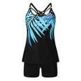 thumbnail image 3 of Tankini Swimsuits for Women Sexy Retro Two Piece Bathing Suits Tummy Control Athletic Loose Swimwear with Boyshorts, 3 of 5
