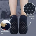 thumbnail image 3 of AMITOFO Slipper Socks for Men Thick Thermal Fuzzy Socks Winter Soft Warm Fleece Fluffy Socks with Non Skid Gripper Christmas Gift,Navy Blue Size 6-11, 3 of 7