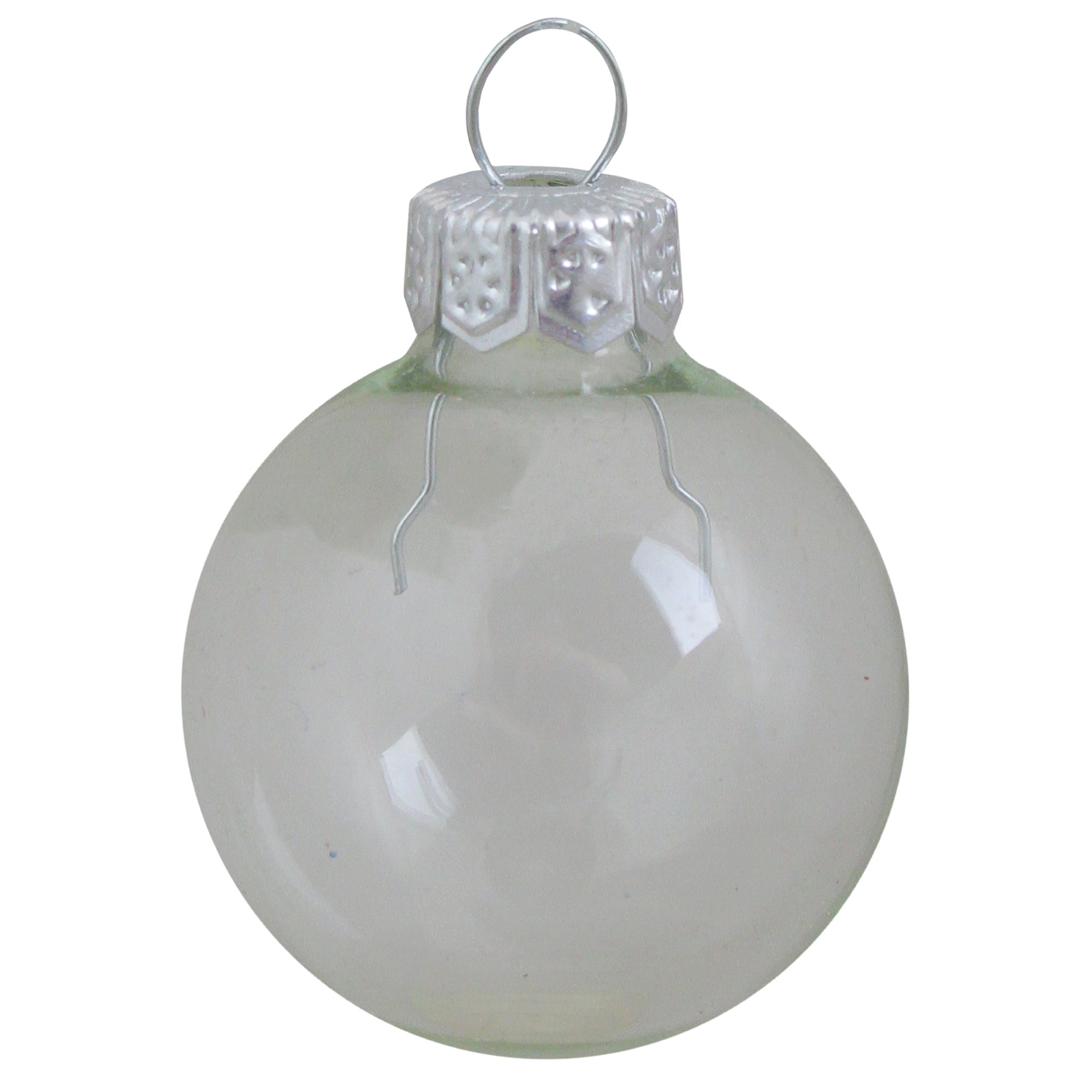 Set of 12 Clear Glass Ball Christmas Ornaments 2.2 Inches