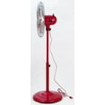 thumbnail image 6 of Better Homes & Gardens New 16 inch Adjustable Height Oscillating Retro 3-Speed Metal Stand Fan in Red, 6 of 9