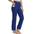 thumbnail image 3 of Yoga Pants on Clearance under $15, Baberdicy Pants for Women Plus Size Casual Straight Leg Yoga Leggings Comfy Cropped Pants with Pocketbluel, 3 of 8