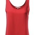 thumbnail image 3 of FashionOutfit Women's Solid Basic Chiffon Sleeveless Tank Top, 3 of 3
