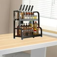 thumbnail image 6 of Usloyux Under $5 Kitchen Storage Organizer Rack, 2 Tier Stainless Steel Spice Shelf System, Countertop Space Saver for Seasoning Jars Organization, Oil Vinegar Bottles Storage Solution, 6 of 6