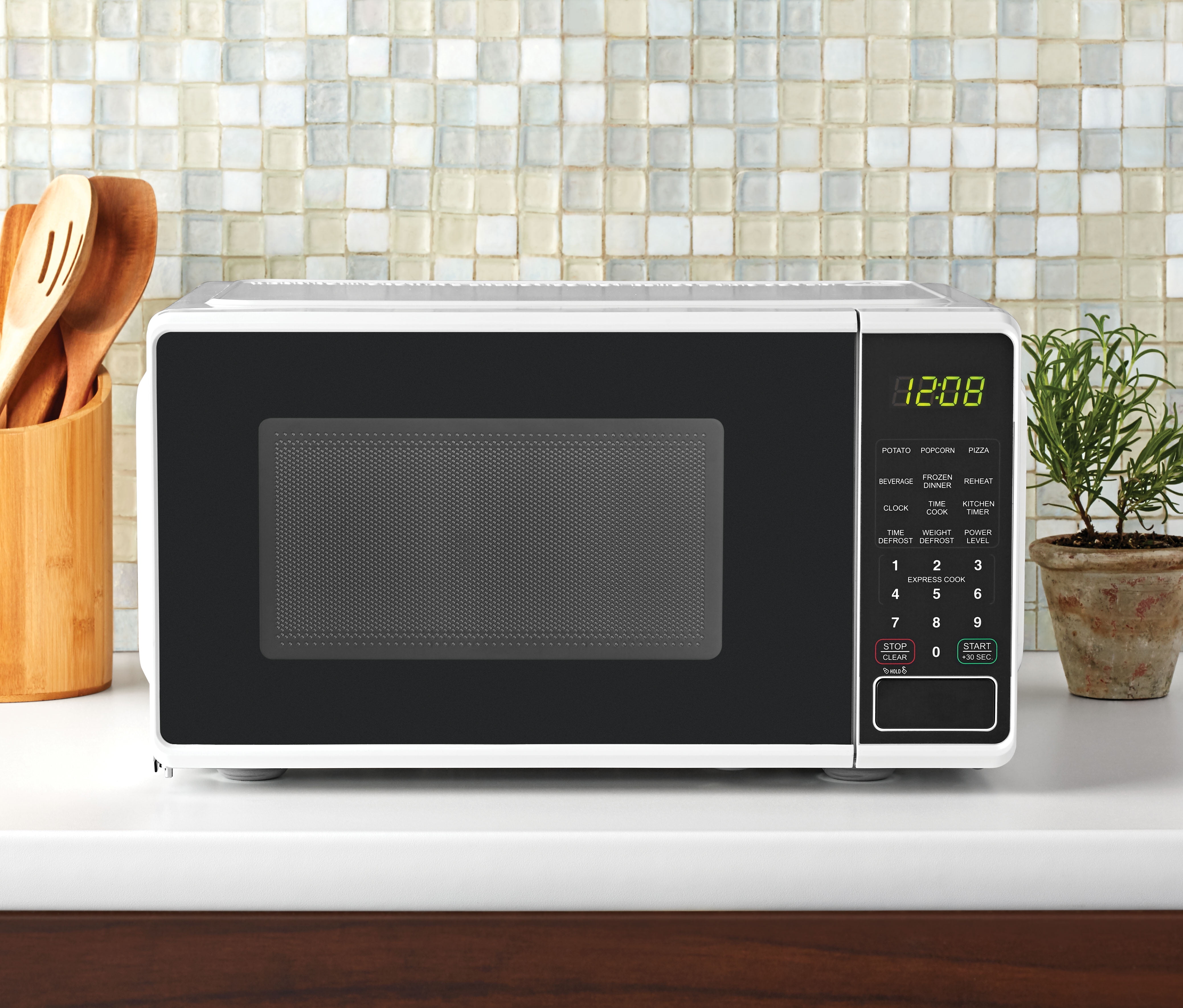 0.7 Cubic Foot Compact Microwave (White)-55965