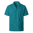 thumbnail image 1 of Camisas Para Hombre Manga Larga Hombres primavera y verano moda y ocio Dongfeng Multi bolsillo botón solapa camiseta manga corta (Sky Blue, L), 1 of 7