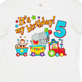 thumbnail image 4 of Inktastic Its My Birthday Circus Train 5th Birthday Boys or Girls Toddler T-Shirt, 4 of 5