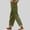 #0363-Army Green, variant on Womens Drawstring Wide Leg Pants, Solid Linen Blend Loose Trousers, Elastic Waist Casual Long Bottoms, Breathable Summer Pants Gift