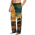 thumbnail image 6 of Salouo Sunset Desert Journey Print Pajama Pants for Men, Lounge Pants Elastic Waistband Casual Men's sleepwear Loungewear Sleep Pajama Pant -Medium, 6 of 7