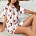 thumbnail image 4 of Fotbe Spiders Insects Conjunto de Pijama Estampado para Mujer, 2 Piezas, Ropa de Dormir con Camiseta de Manga Corta y Shorts Suaves-XX-Large, 4 of 6