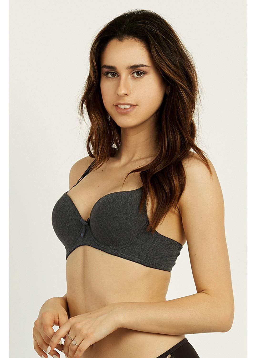 Mamia White Apparel Womens Basic Plain Bras Packs Of 6 - Various Styles, #65 3 Hooks, 38B