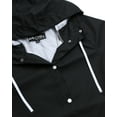thumbnail image 6 of Big Chill Womens Rain Coat - Lightweight Hooded Water Resistant Slicker Shell Rain Jackets for Women, 6 of 7