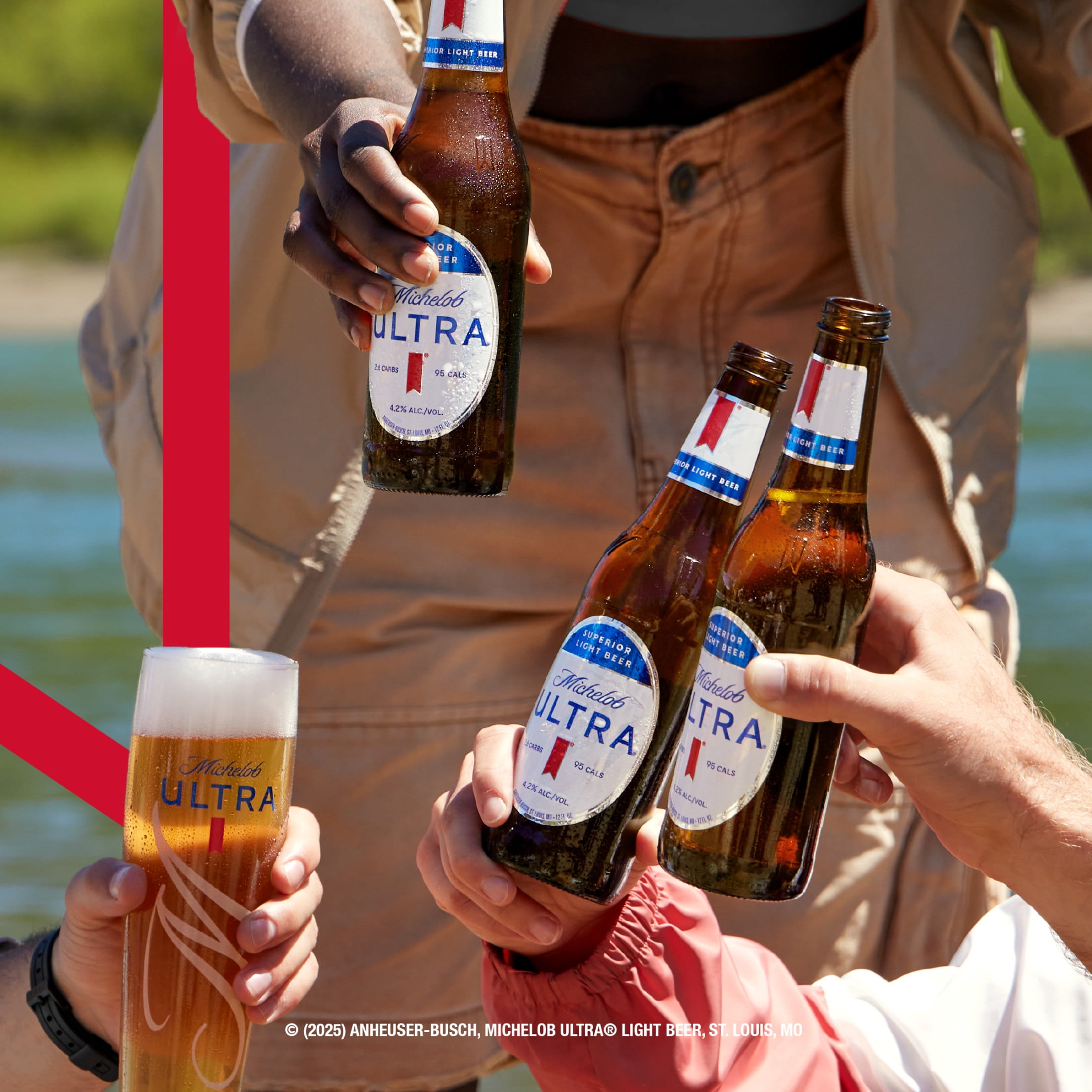 Michelob ULTRA Superior Light American Lager Beer, 24 pack 12 fl oz Glass Bottles 4.2% ABV