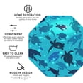 thumbnail image 4 of Bingfone Vintage World Turtle Day Leather Drinks Coasters with Set of 6,Suitable for Home Kitchen,Coffee Cup Coasters Home Gift, 4 of 9