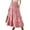 Pink, variant on Yungyresw Womens Maxi Tiered Skirts Elastic High Waisted Long Casual Flowy A Line Skirts Solid Color Fall Winter Casual Outfits L