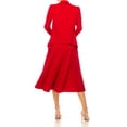 thumbnail image 5 of Women's Solid 2-Piece Set Open Front Blazer and Matching Midi Skirt, 5 of 8