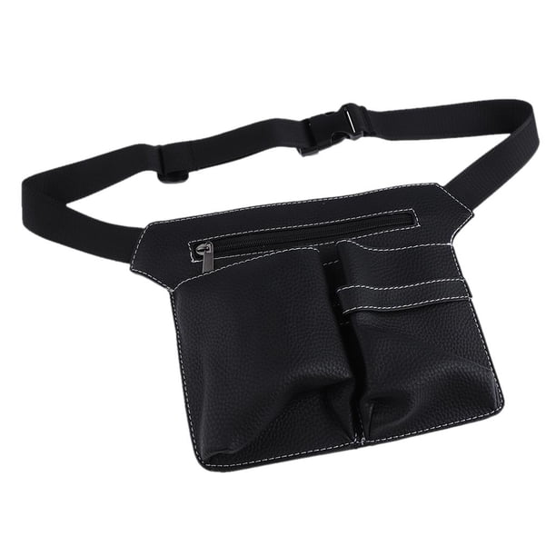Bolsa de cuero de PU para peluquero, bolsa para tijeras de pelo con Negro 1