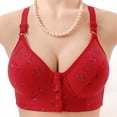 thumbnail image 2 of Lmueinov Bras for Women Supportive Wireless Push Up Bra Full Coverage No Underwire Floral Print Bralettes for Older Women, 2 of 3