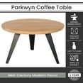 thumbnail image 3 of Hanover Parkwyn Mango Wood Round Coffee Table with Metal Legs | Uniquely Handcrafted | Mid-Century Modern Indoor Furniture for Living Room | 31.5" Diameter x 18" Height, 3 of 10