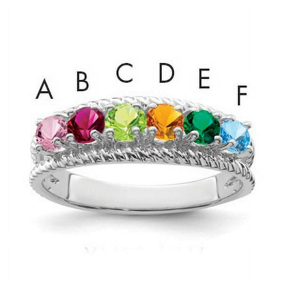 Sterling Silver Family Jewelry Ring