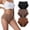 Brown, variant on Lunuaoe Women's Leak-Proof Menstrual Period Panties (3-Pack), 3-Layer Absorbent Breathable Mesh Briefs, Reusable Protective Underwear