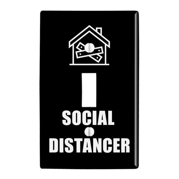 Boarded Up Home Social Distancer Plastic Wall Decor Toggle Light Switch Plate Cover