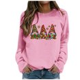 thumbnail image 3 of WEAIXIMIUNG Chandail en Molleton pour Femmes Col Rond Fermeture Éclair Mode de Noël Décontractée Imprimé Bonhomme de Neige Pull à Manches Longues Sans Chapeau, 3 of 6