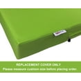 thumbnail image 2 of QQbed 6 Pack Green 20"x18"x4" Washable Covers for Outdoor Patio Seat Pillow Cushions, 2 of 5