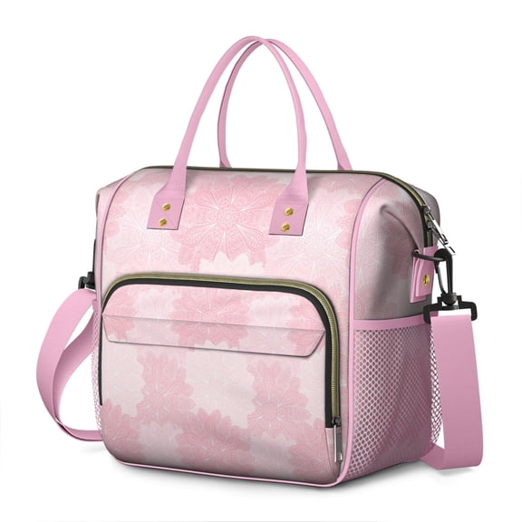 Retro Tribal Rustic Style Cooler Tote - Large Insulated Picnic Bag for Gym