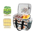 thumbnail image 2 of FORMRS Insulated Cooler Bag 24 Cans Capacity Soft Leakproof Lunch Box with Side Pockets, Flowers Pattern, 2 of 7