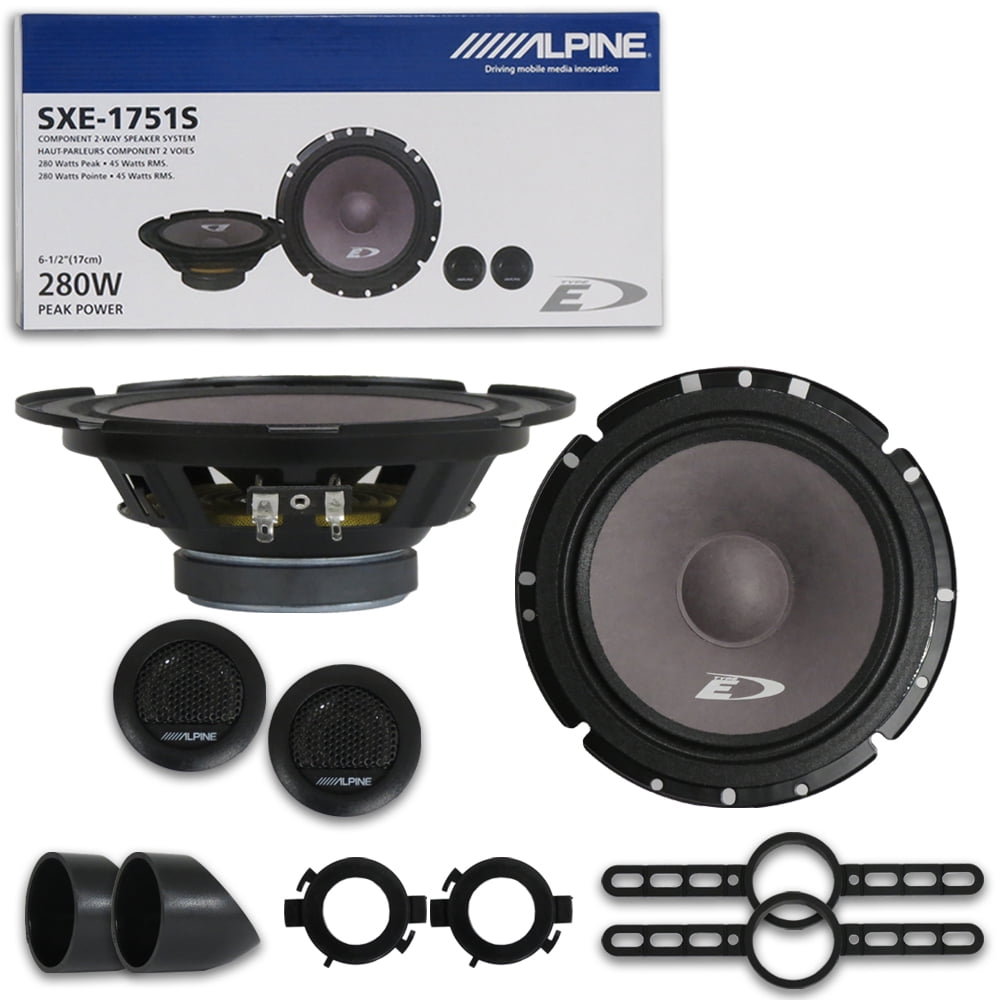 Alpine Sxe-1751S 6.5 Inch 6 1/2" Car Audio Component Speaker System - Walmart.com