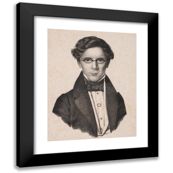 Niels Christian Kierkegaard 12x14 Black Modern Framed Museum Art Print Titled - G. J. Schaarup (1805 - 1881)