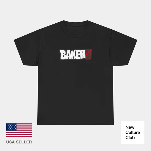 baker 3 three skateboards Vintage Logo video Classic Skate TShirt Print