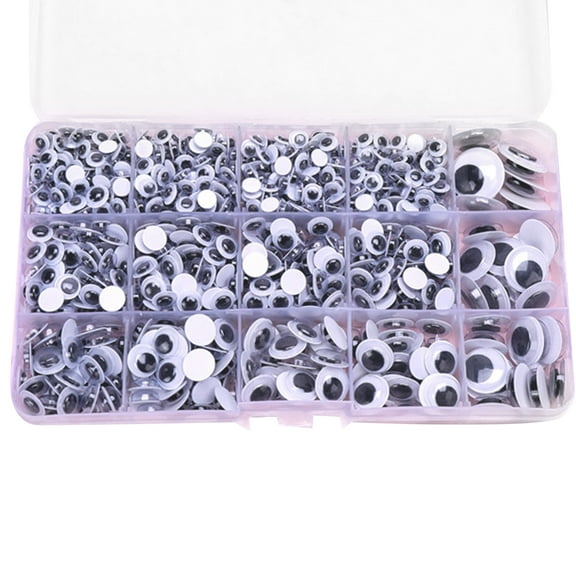 Adhesive Wiggle Eyes Sticky Craft Eyes Sticker Adhesive Wiggle Eyes Assorted Size Craft Eyes Sticker Toy Accessories