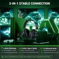 thumbnail image 2 of Wireless Gaming Headset 2.4GHz Bluetooth Gaming Headphones with Noise Canceling Mic,3D Surround,50H Playtime for PS5 PS4 PC Switch Mac Phone,Black, 2 of 9