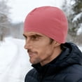 thumbnail image 7 of Unique Bargains Cycling Hat Keep Warm Hard Hat Liner Desmooth Fabric Rose Red 25.5x18cm 1 Pcs, 7 of 7