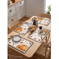 thumbnail image 6 of Placemats 1 Pack, Fall Woven Placemat, Linen Place Mats for Kitchen/Dining Tables, Orange Pumpkin Autumn Maple Leaf Sunflower Black Plaid Washable Table Mats for Party, 6 of 8