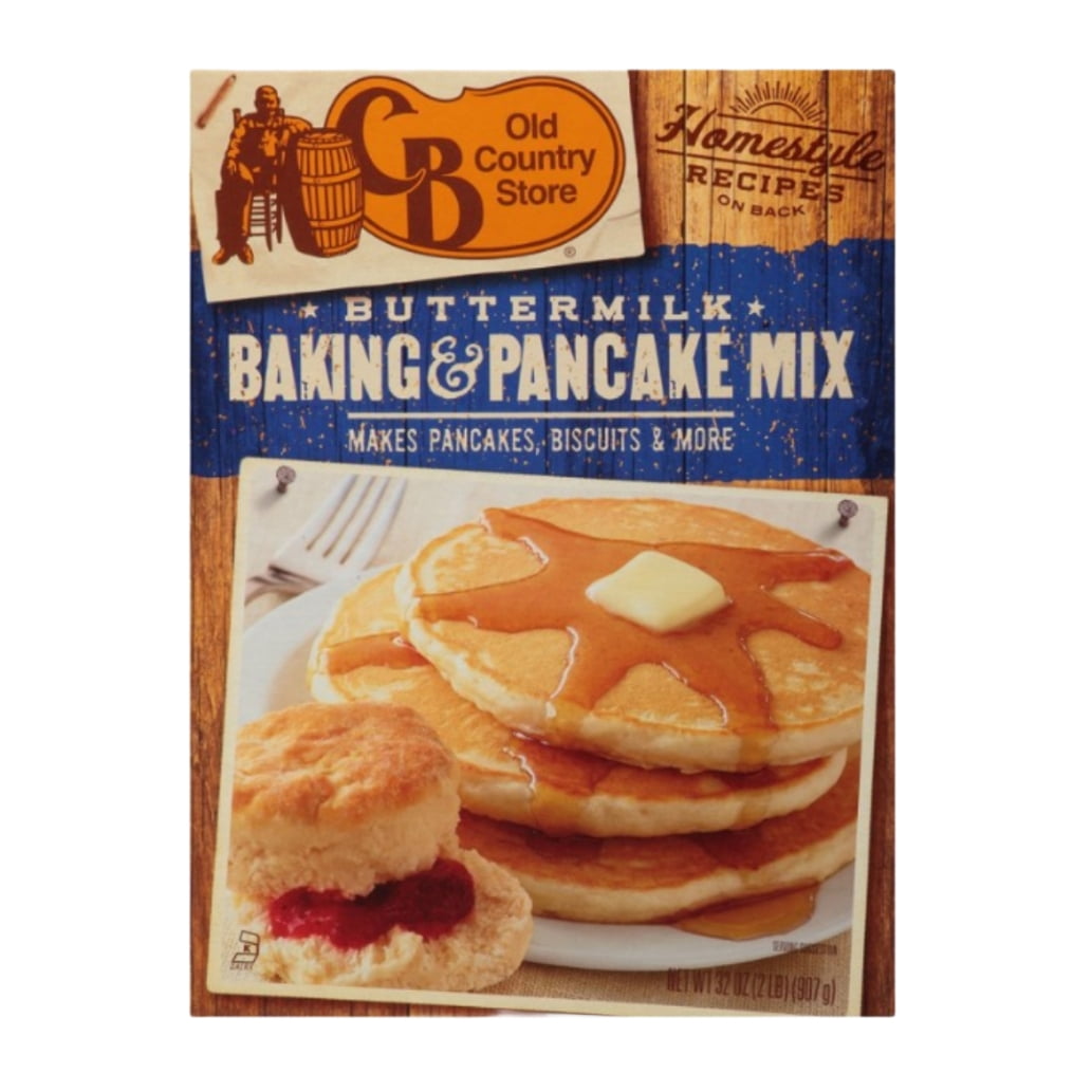 Cracker Barrel Old Country Store Buttermilk Baking & Pancake Mix 32 oz. Box (2 pack) and 8in Silicone Spatula