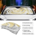 thumbnail image 5 of Disketp Windshield Sun Shade, Car Sun Shade For Front Window White Rose Sunshades Sun Visor Protector Blocks Uv Rays Foldable, 5 of 9