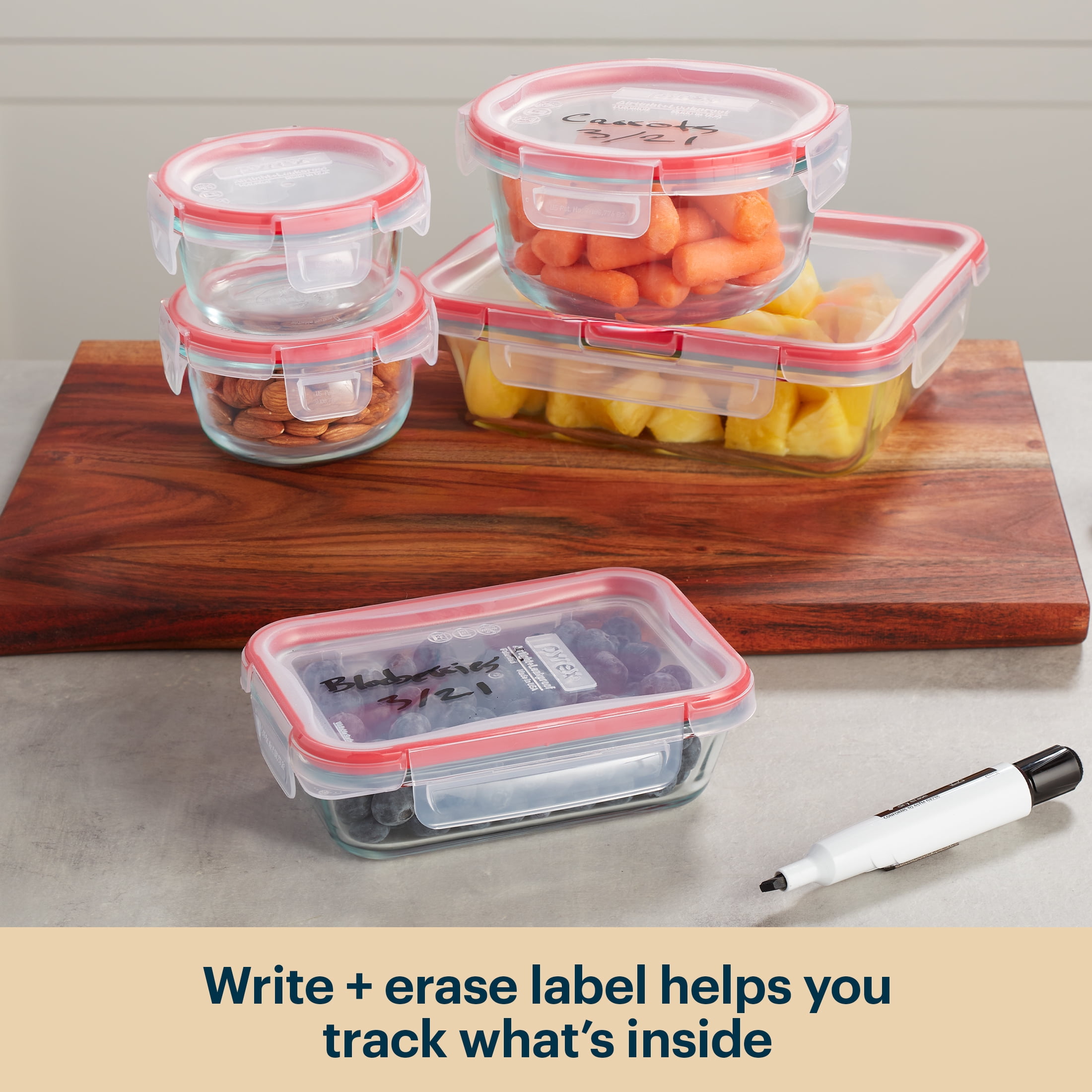 (3 pack) Pyrex® Freshlock 10-pc Glass Storage Set