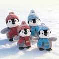 thumbnail image 3 of 11.81" Winter Penguin Plush Toy with Knit Hat Scarf, Soft Stuffed Penguin Plush Penguin Stuffed Animal for Home Decor Office Birthday Gift for Family Friends Lover,Red, 3 of 7