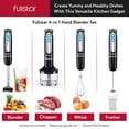 thumbnail image 2 of Immersion Blender Set, Hand Blender Electric, Immersion Blender Handheld, 9-Speed, 500W Handheld Blender - Hand Blenders Immersion, Hand Mixer Electric Blenders, Smoothie Blender (5-in-1, Black), 2 of 5