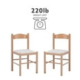 thumbnail image 4 of Linon Julian Wood Set of Two Side Dining Chairs in Natural Brown, 4 of 15