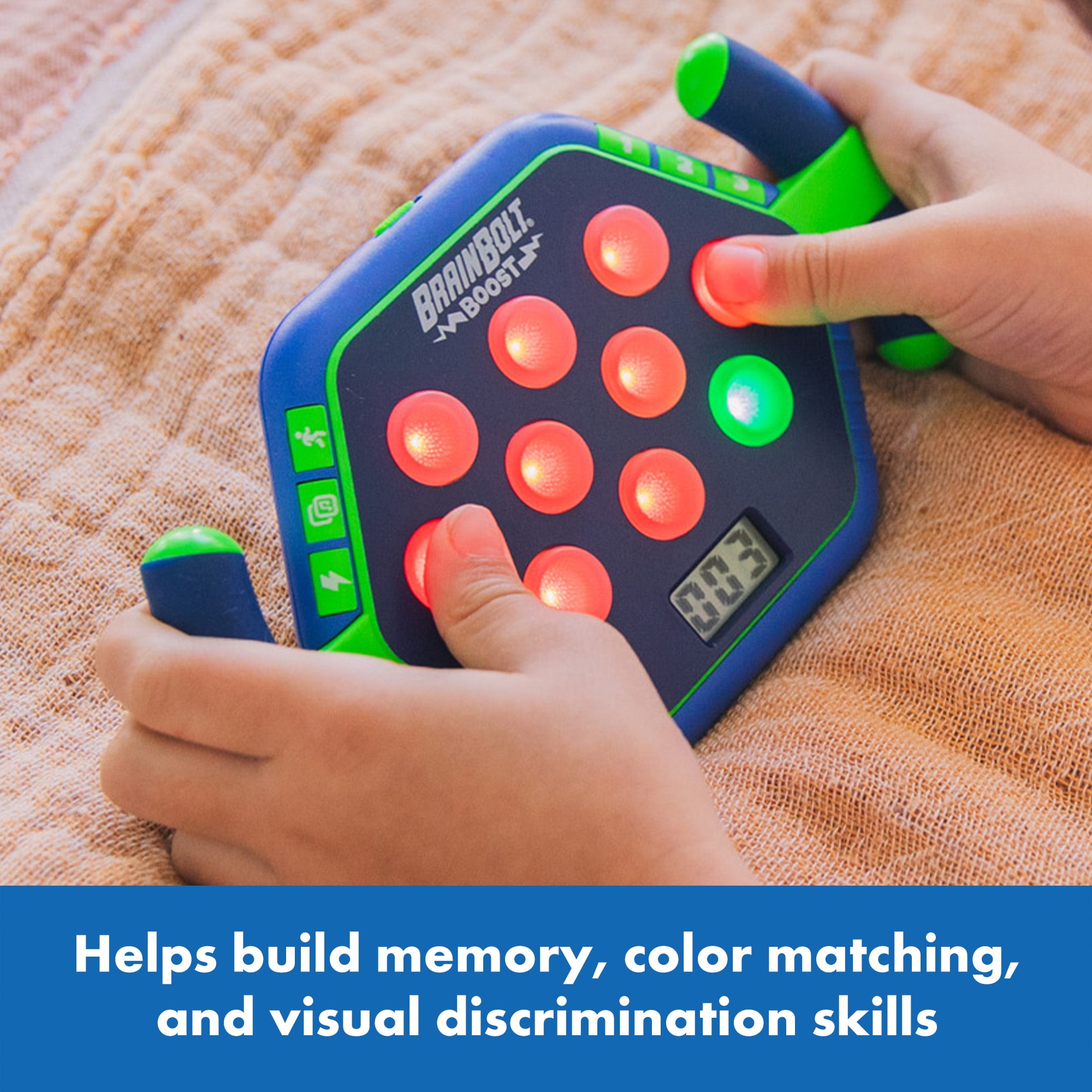 Educational Insights BrainBolt Boost Handheld Electronic Memory Game, Kids and Adults Ages 5+