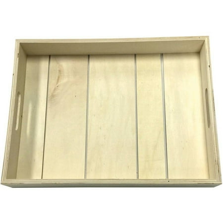 15.75 Inch Tray - Darice Unfinished Wood Pallet Tray: Gapped, 15 x 11 inches